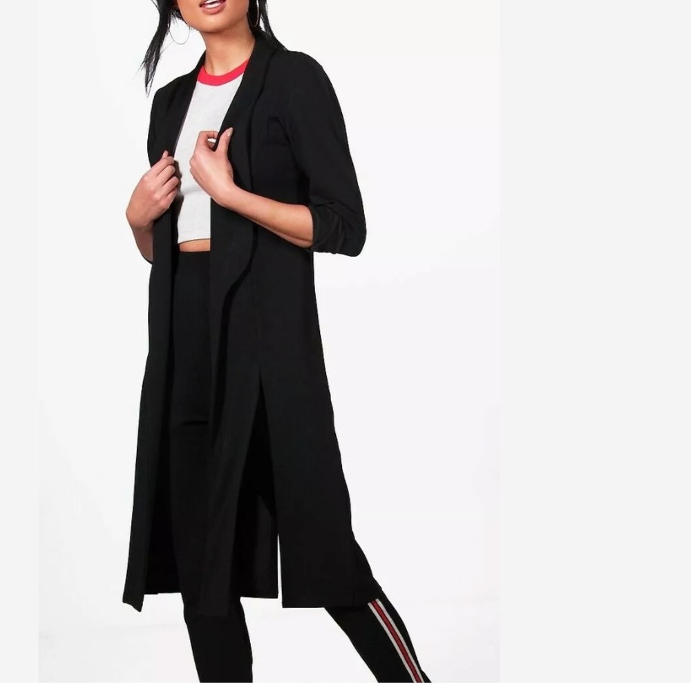 BooHoo Charlotte Side Split Duster